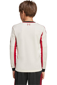 adidas camiseta de fútbol oficiales niño LIVERPOOL FC 25/26 SEGUNDA EQUIPACION BLANCO vista trasera