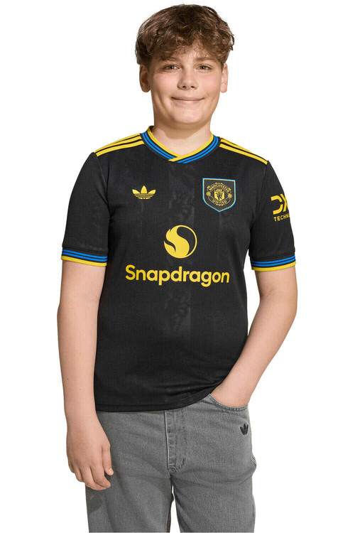 adidas camiseta de fútbol oficiales niño MANCHESTER UNITED 25/26 TERCERA EQUIPACION NEGRO