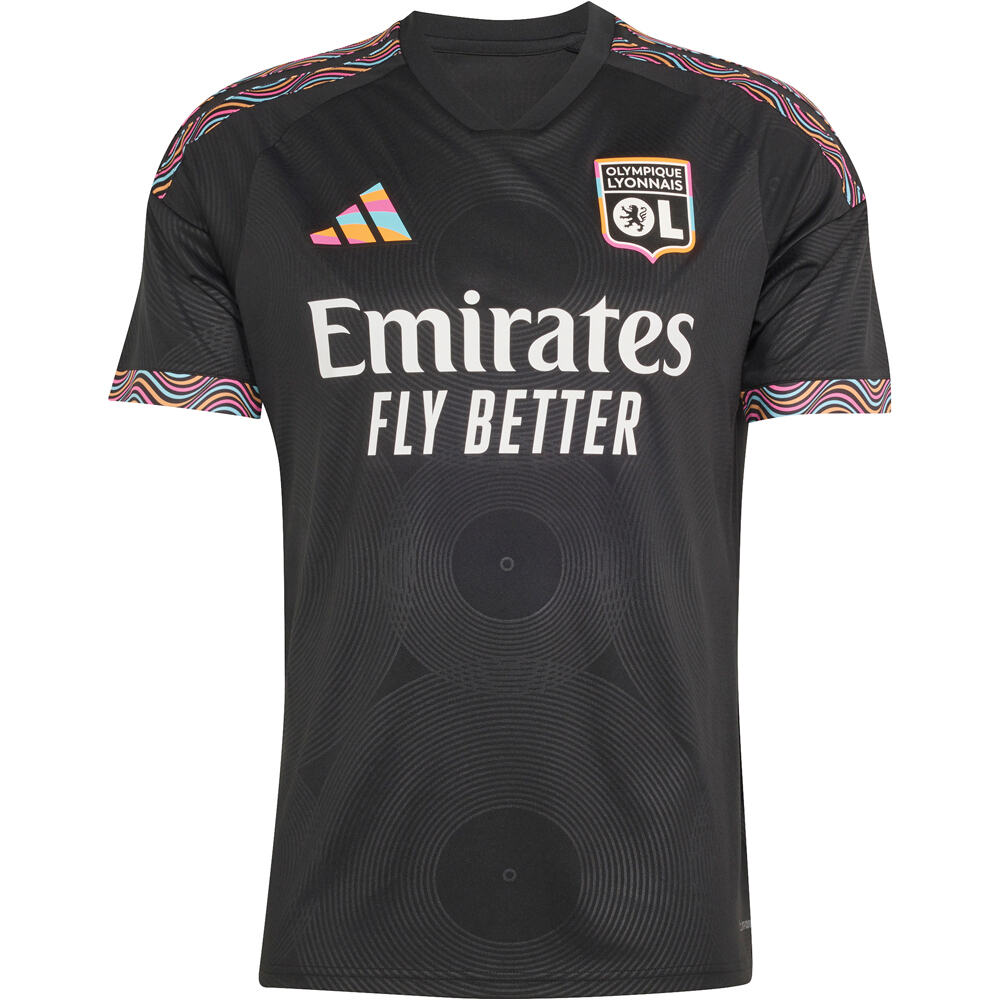 adidas camiseta de fútbol oficiales OL 3 JSY NEGRO 04