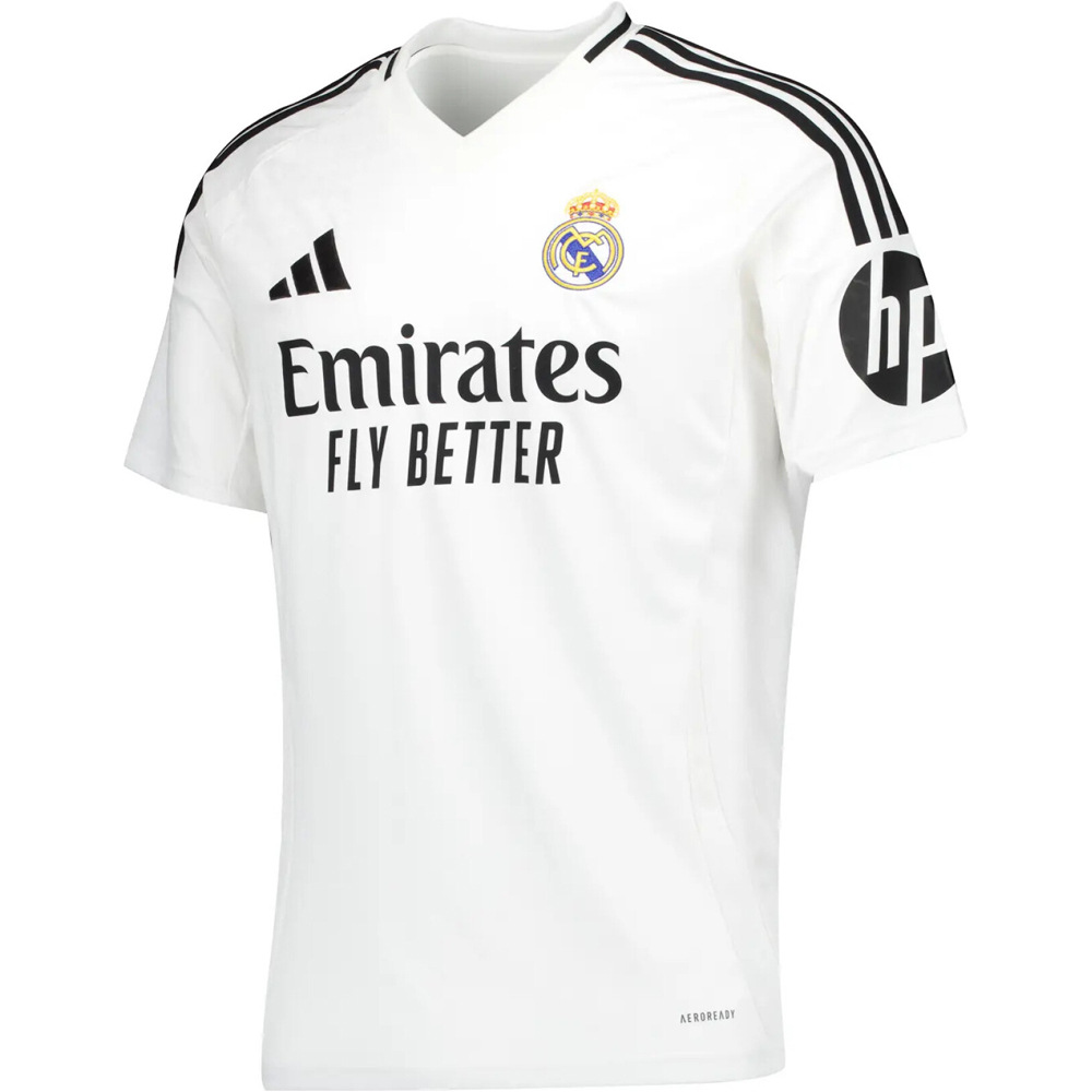 adidas camiseta de fútbol oficiales REAL MADRID 24/25 PRIMERA EQUIPACION BLANCO vista detalle