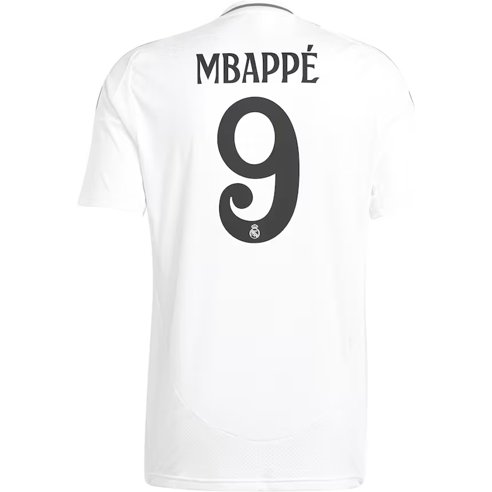 adidas camiseta de fútbol oficiales REAL MADRID 24/25 PRIMERA EQUIPACION MBAPPE BLANCO vista detalle