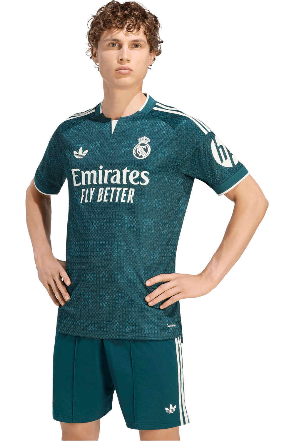 adidas camiseta de fútbol oficiales REAL MADRID 26/27 SEGUNDA EQUIPACIN NEGRO vista frontal