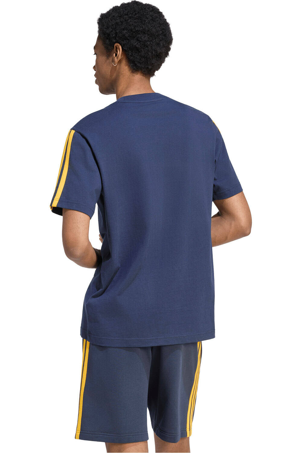 adidas camiseta de fútbol oficiales REAL MADRID DNA AZUL vista trasera