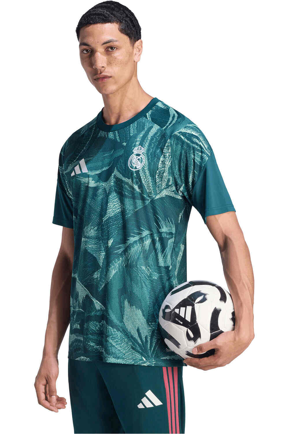 adidas camiseta de fútbol oficiales REAL PRESHI NEGRO vista frontal
