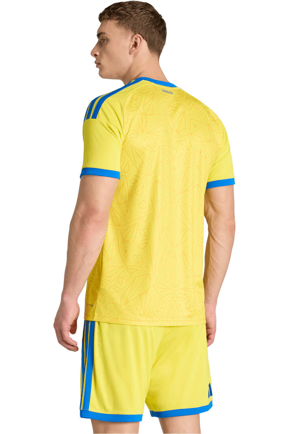 adidas camiseta de fútbol oficiales UCRANIA MUNDIAL 2026 PRIMERA EQUIPACION AMARILLO vista trasera