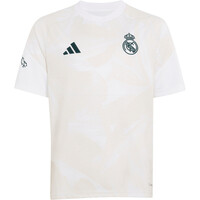 adidas camiseta entrenamiento niño REAL MADRID PRE-MATCH BLANCO vista frontal