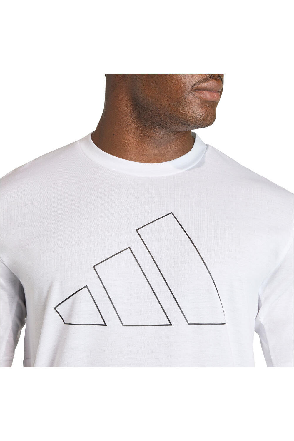 adidas camiseta fitness hombre ESSENTIALS FEELREADY BLANCO vista detalle