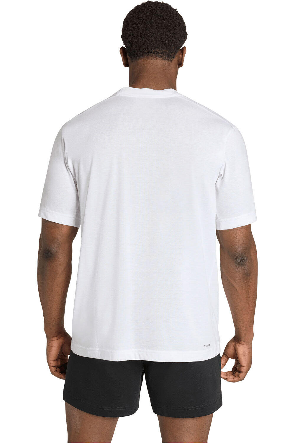 adidas camiseta fitness hombre ESSENTIALS FEELREADY BLANCO vista trasera
