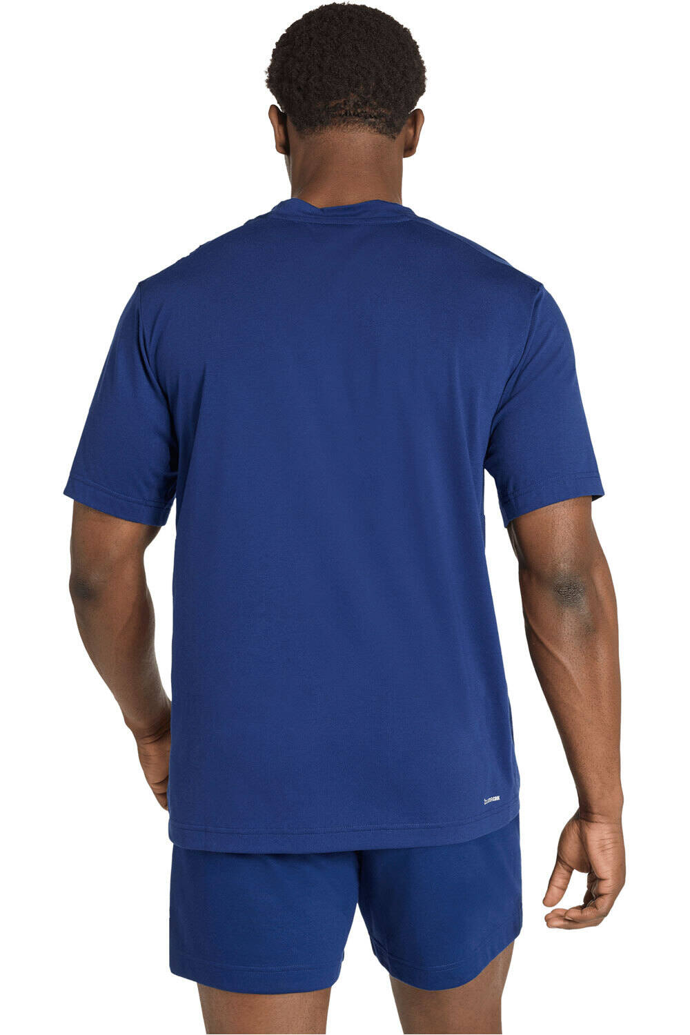 adidas camiseta fitness hombre FEELREADY LOGO AZUL vista trasera