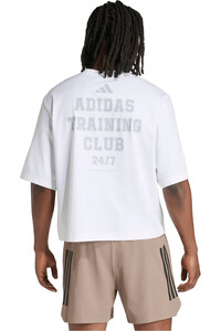 adidas camiseta fitness hombre PrimeLift TEE BLANCO vista trasera
