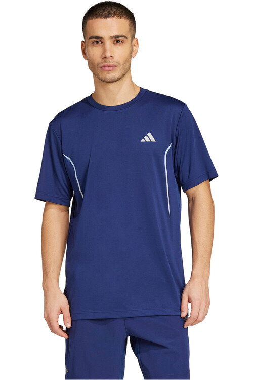 adidas camiseta fitness hombre TECH APPAREL AZUL