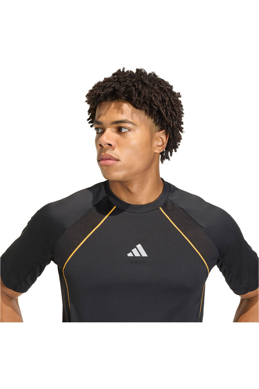 adidas camiseta fitness hombre TECH APPAREL CLIMACOOL NEGRO vista detalle