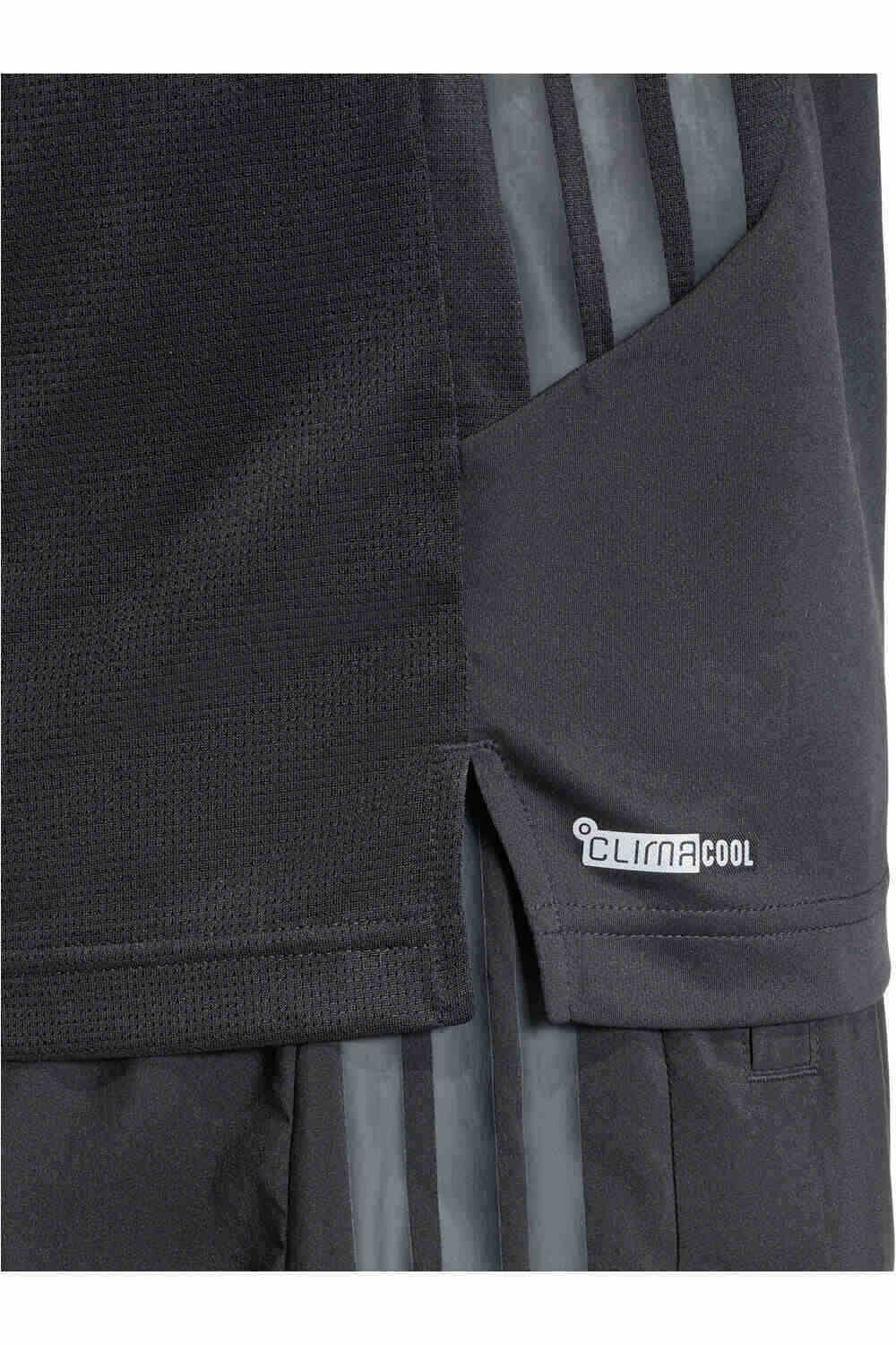 adidas camiseta fitness hombre TECH ESSENTIALS 3 STRIPES NEGRO 03