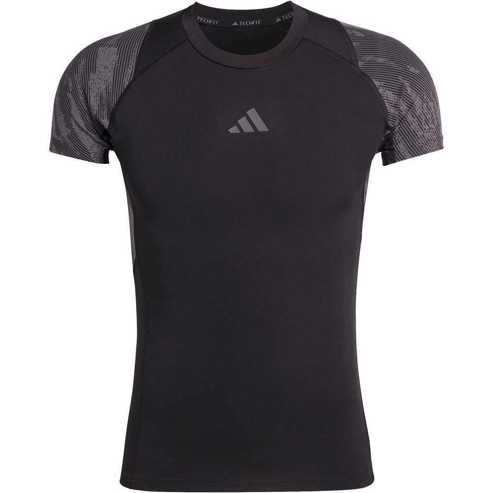 adidas camiseta fitness hombre TECHFIT AOP NEGRO 04