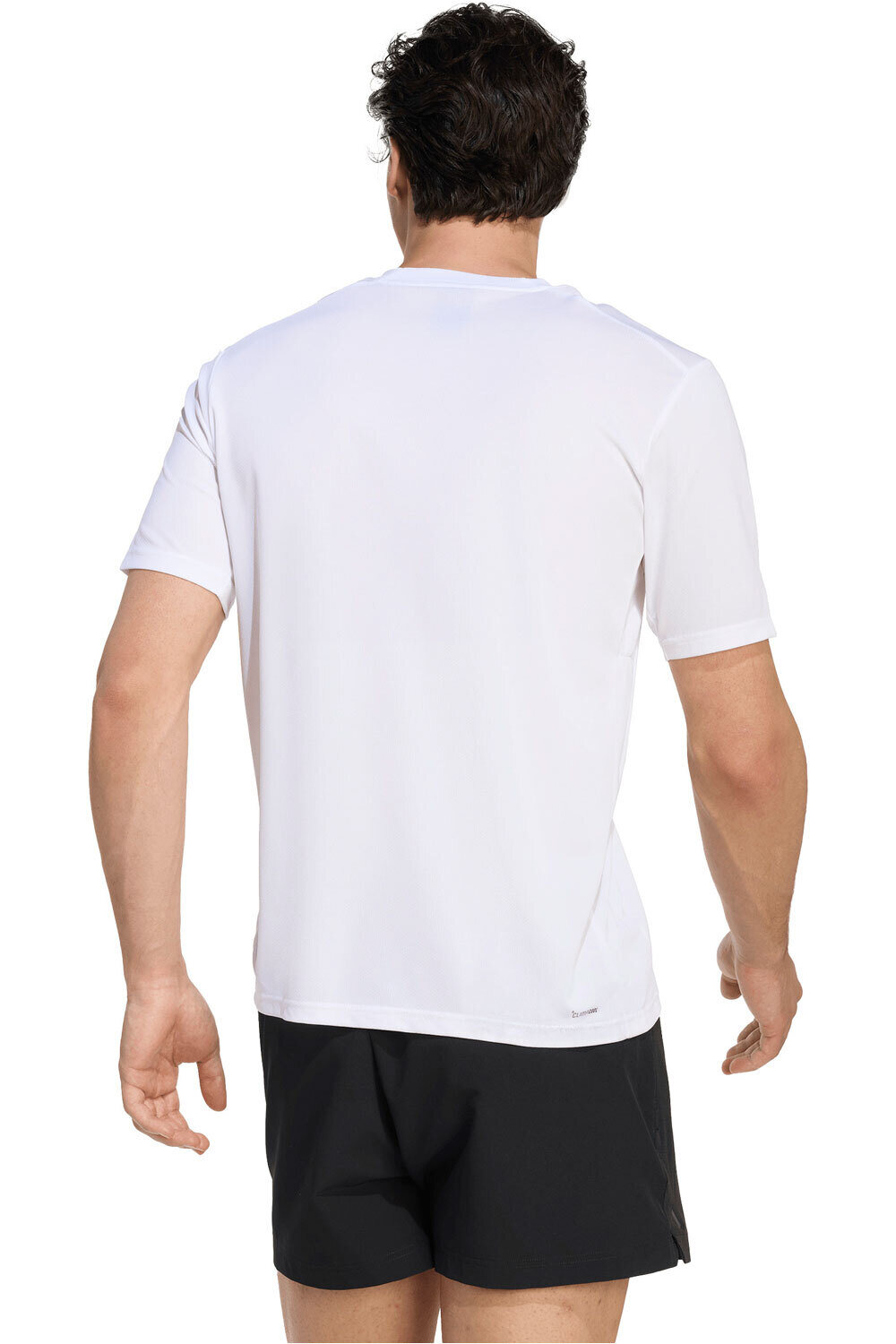 adidas camiseta fitness hombre WORKOUT ESSENTIALS BASE BLANCO vista trasera