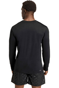 adidas camiseta fitness hombre WORKOUT ESSENTIALS FLEX NEGRO vista trasera