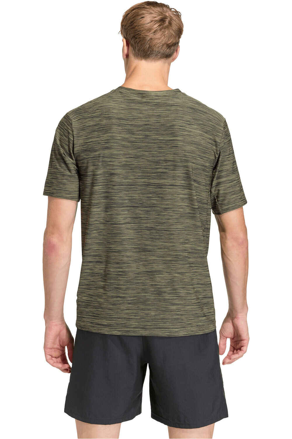 adidas camiseta fitness hombre WORKOUT ESSENTIALS FLEX VERDE vista trasera