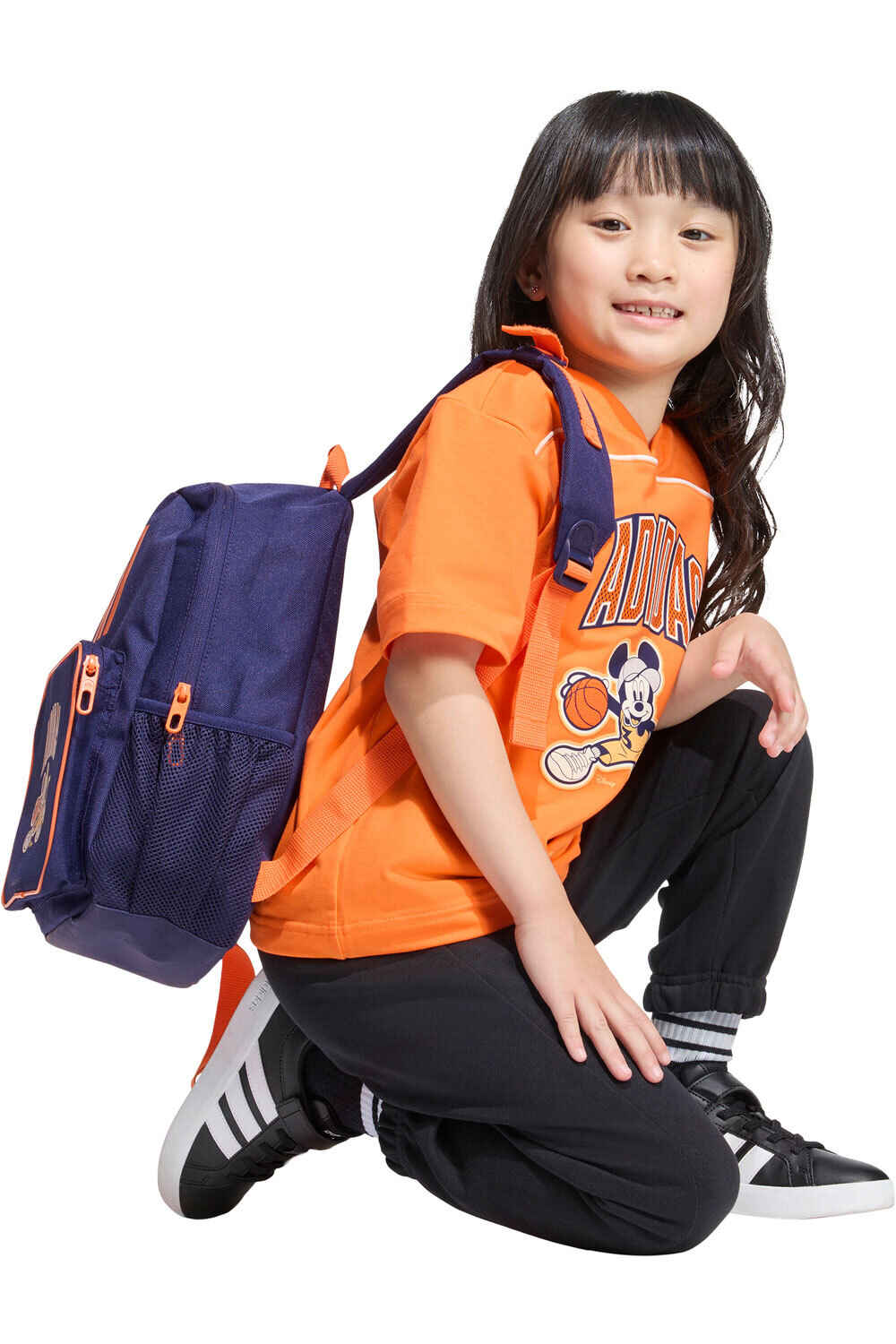 adidas camiseta junior niña DISNEY MICKEY MOUSE NARANJA vista detalle