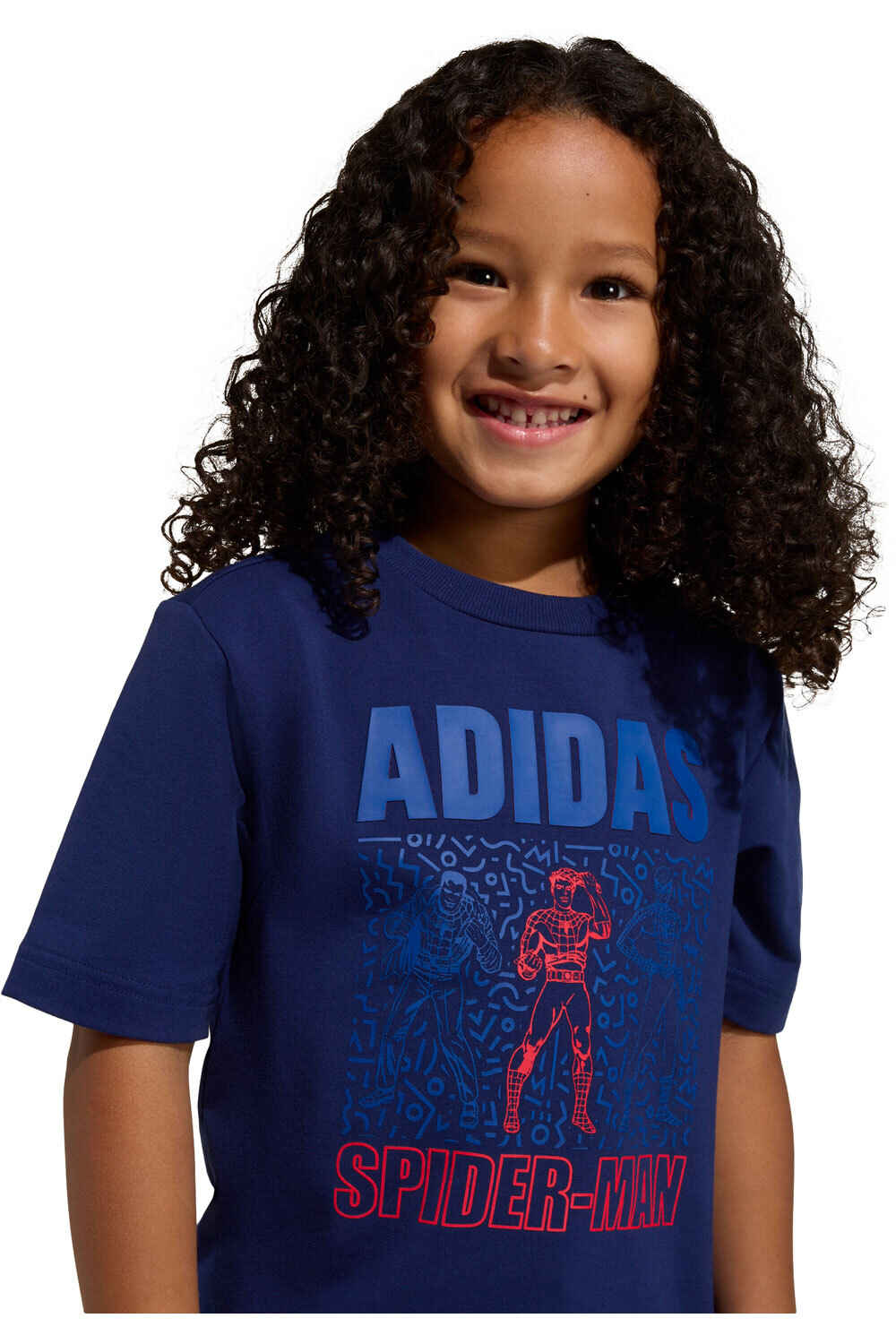 adidas camiseta junior niña MARVEL SPIDER-MAN AZUL vista detalle