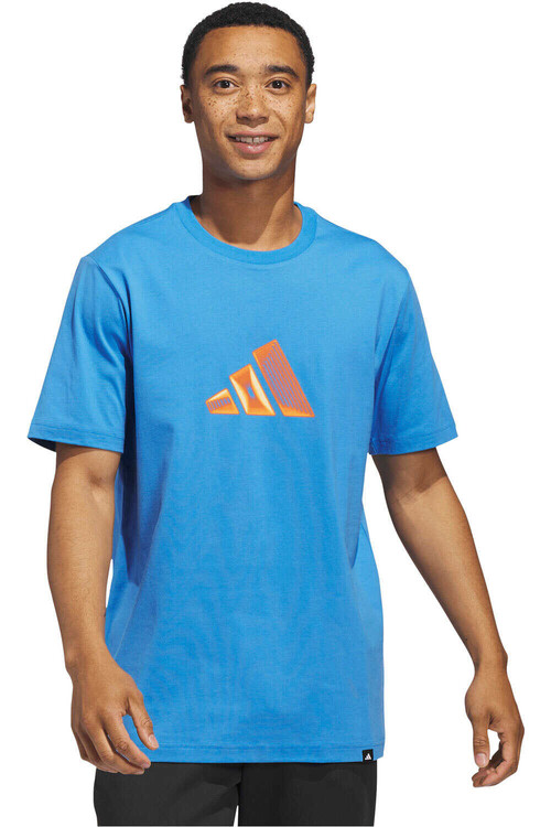 adidas camiseta manga corta hombre 3-BAR GRAPHIC AZUL