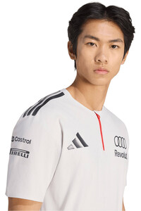 adidas camiseta manga corta hombre AUDI F1 TEAM GRIS vista detalle