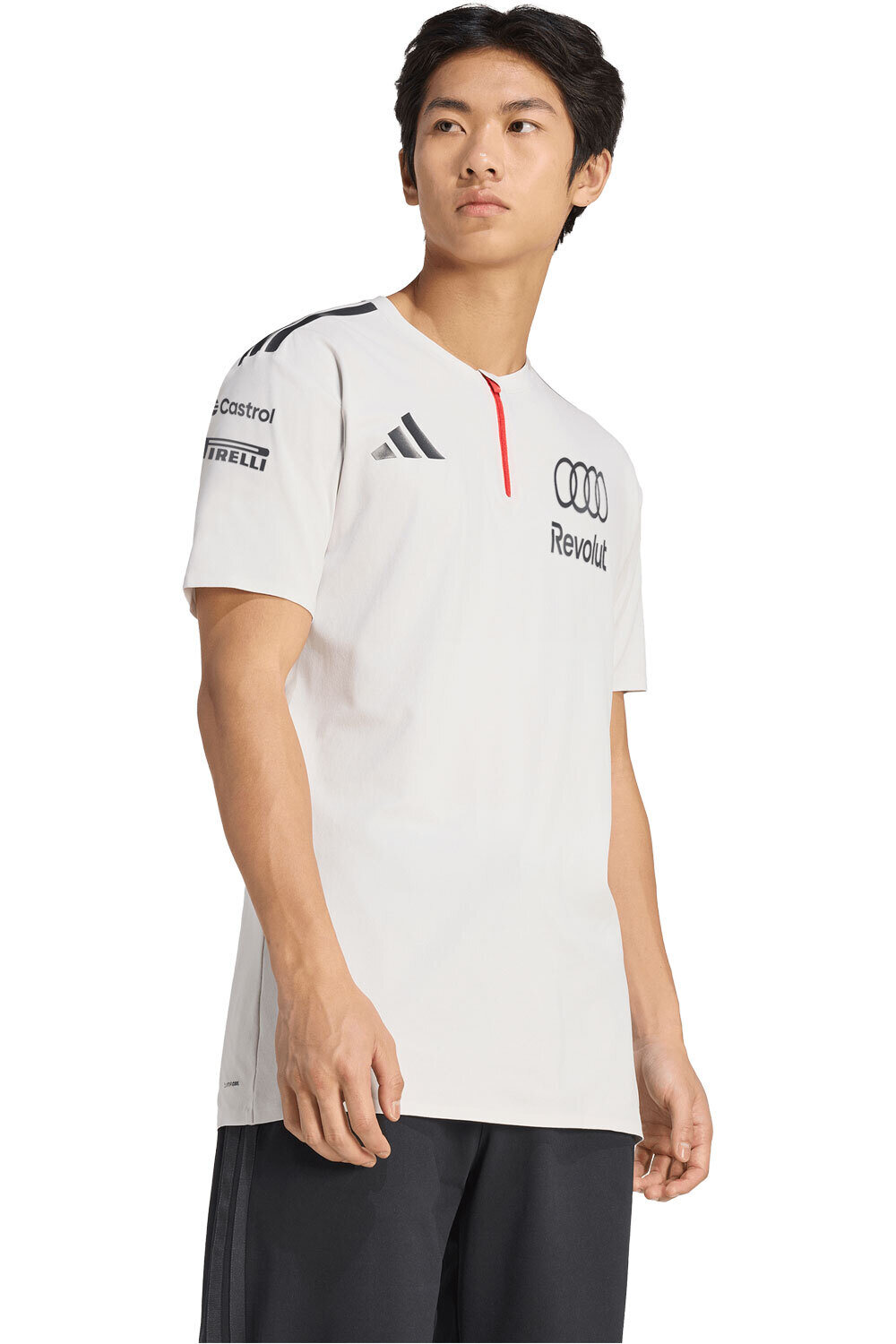 adidas camiseta manga corta hombre AUDI F1 TEAM GRIS vista trasera