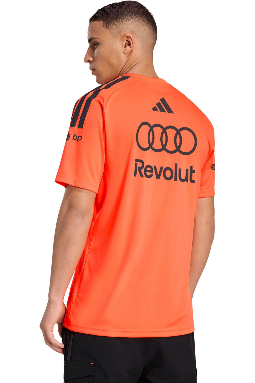 adidas camiseta manga corta hombre AUDI F1 TEAM ROJO vista trasera