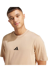 adidas camiseta manga corta hombre BROWN ESSENTIALS SMALL LOGO MARRON 03