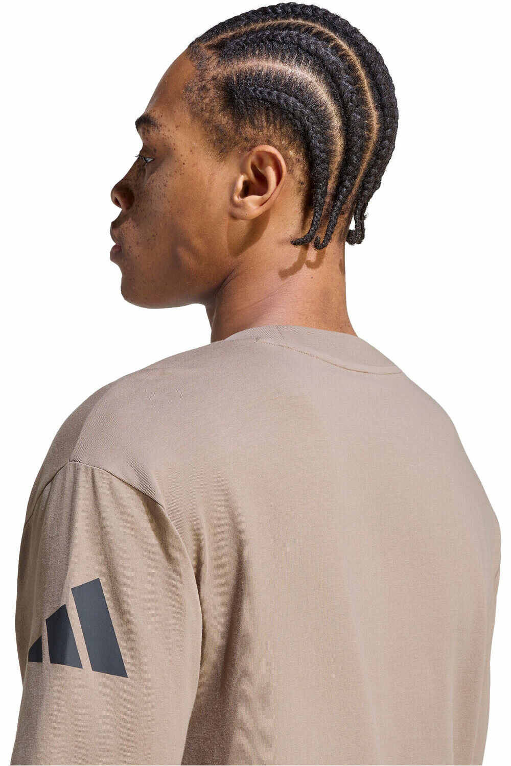 adidas camiseta manga corta hombre Camiseta Essentials Loose Bar Logo MARRON 03
