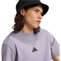 adidas camiseta manga corta hombre Camiseta Essentials Small Logo GRIS vista detalle