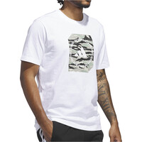 adidas camiseta manga corta hombre CAMO SHAPE GRAPHIC BLANCO vista detalle