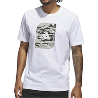 adidas camiseta manga corta hombre CAMO SHAPE GRAPHIC BLANCO vista frontal