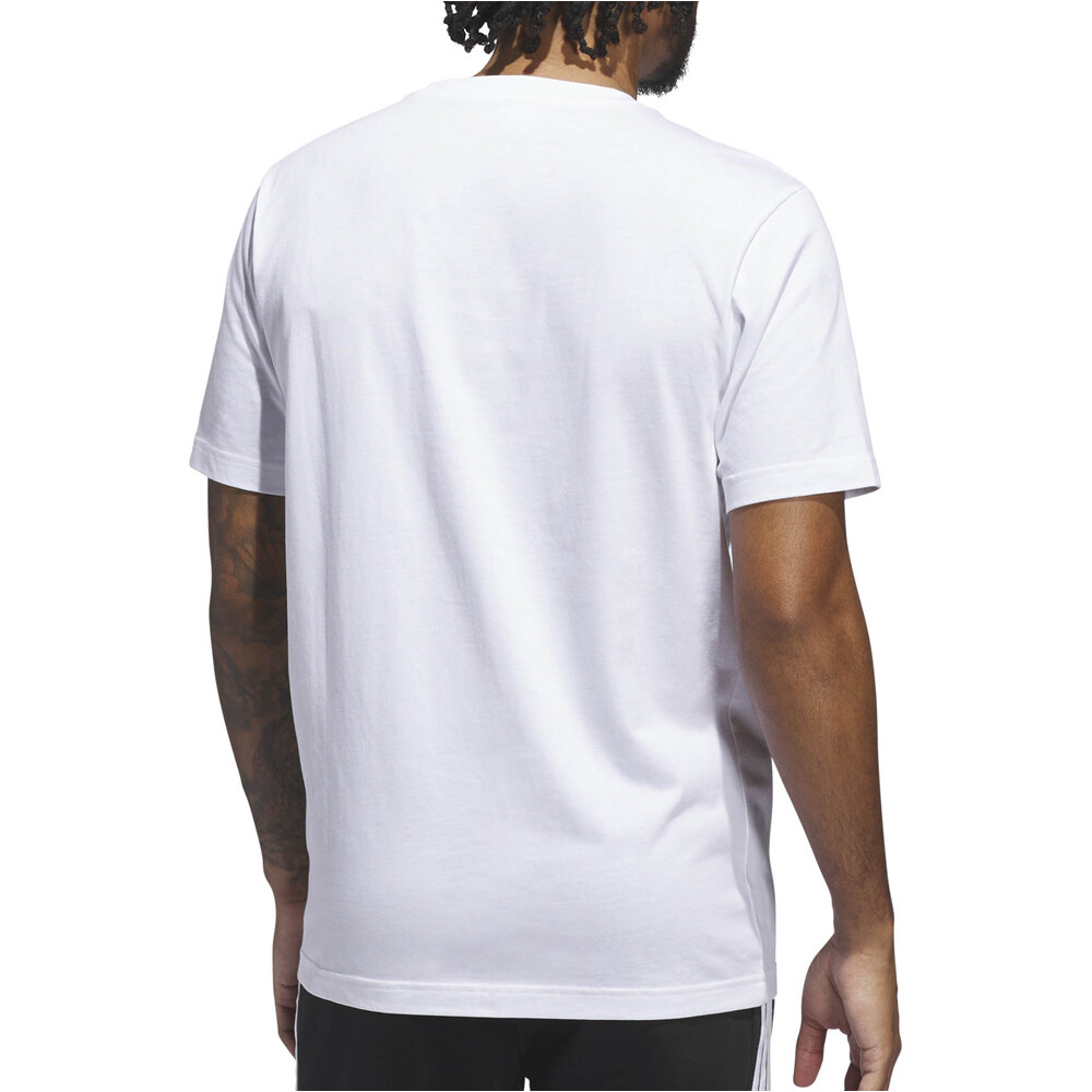 adidas camiseta manga corta hombre CAMO SHAPE GRAPHIC BLANCO vista trasera