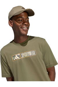 adidas camiseta manga corta hombre CLIMACOOL CAMO LINEAR GRAPHIC VERDE vista detalle