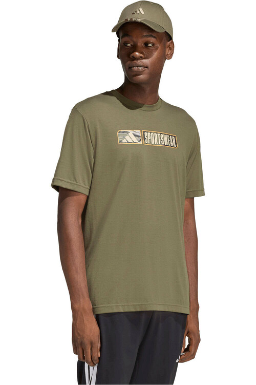 adidas camiseta manga corta hombre CLIMACOOL CAMO LINEAR GRAPHIC VERDE