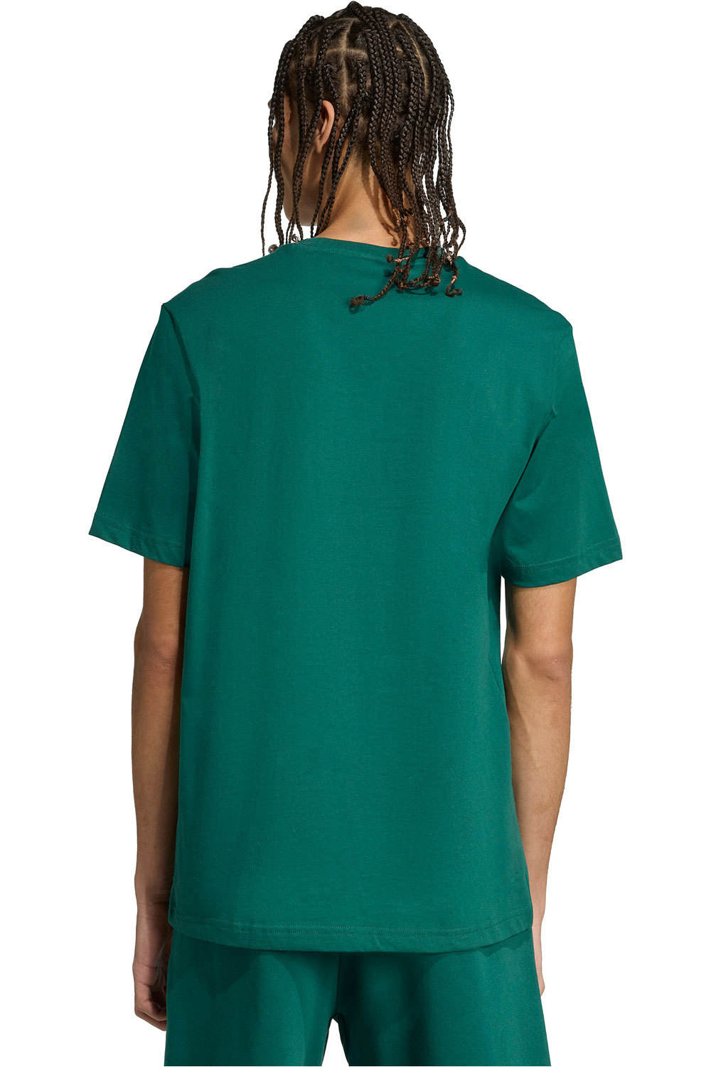 adidas camiseta manga corta hombre COLLEGIATE VERDE vista trasera