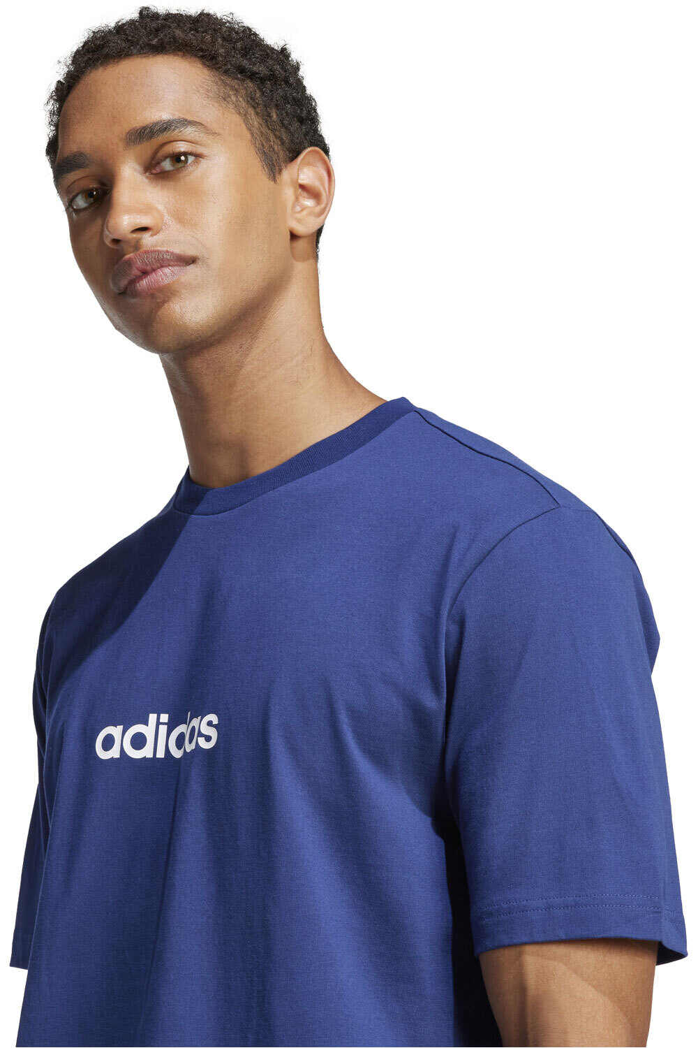 adidas camiseta manga corta hombre ESSENTIALS LINEAR AZUL 03