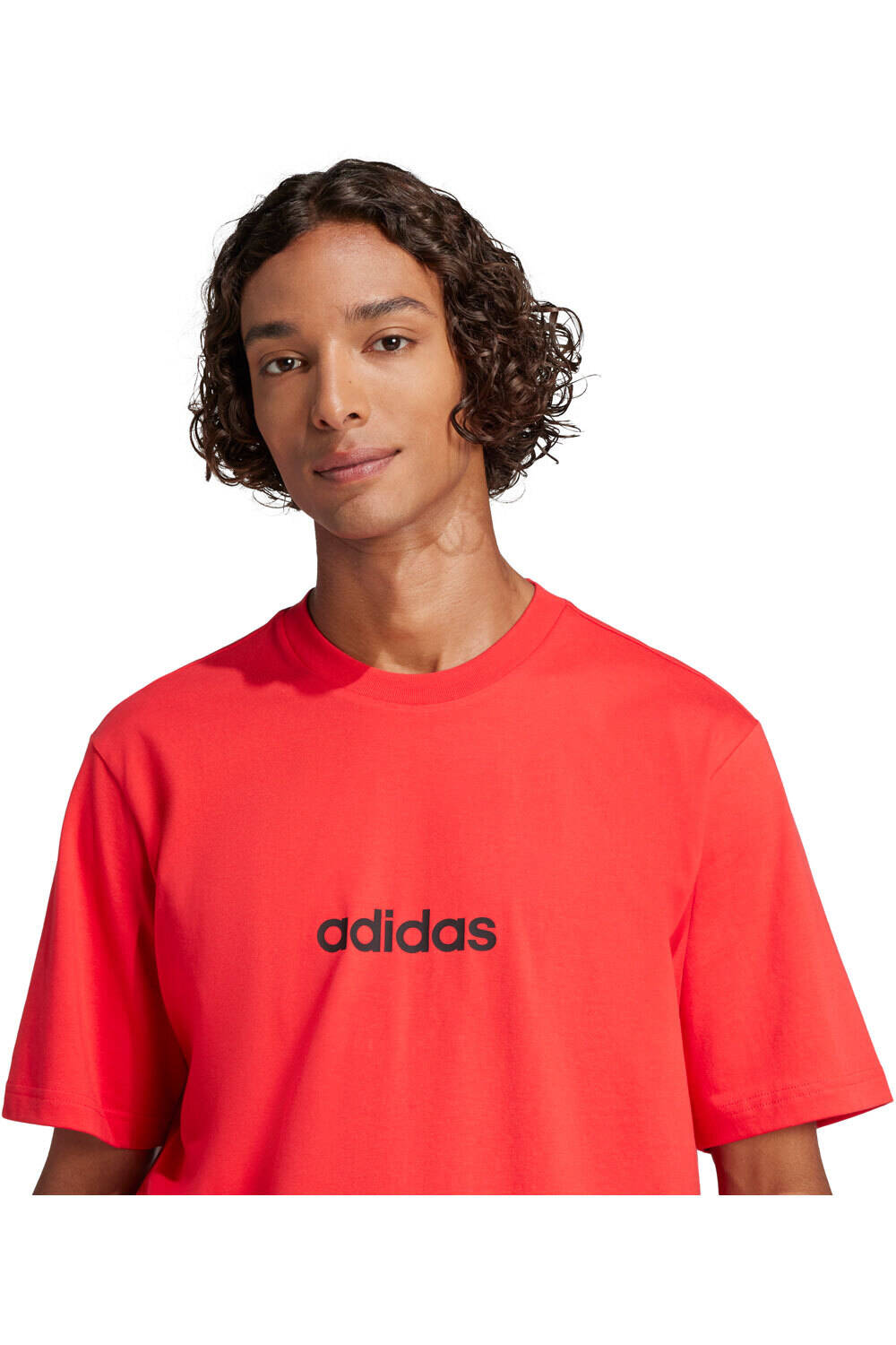 adidas camiseta manga corta hombre ESSENTIALS LINEAR ROJO 03