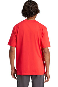 adidas camiseta manga corta hombre ESSENTIALS LINEAR ROJO vista trasera