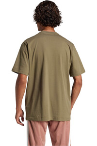 adidas camiseta manga corta hombre ESSENTIALS LINEAR VERDE vista trasera