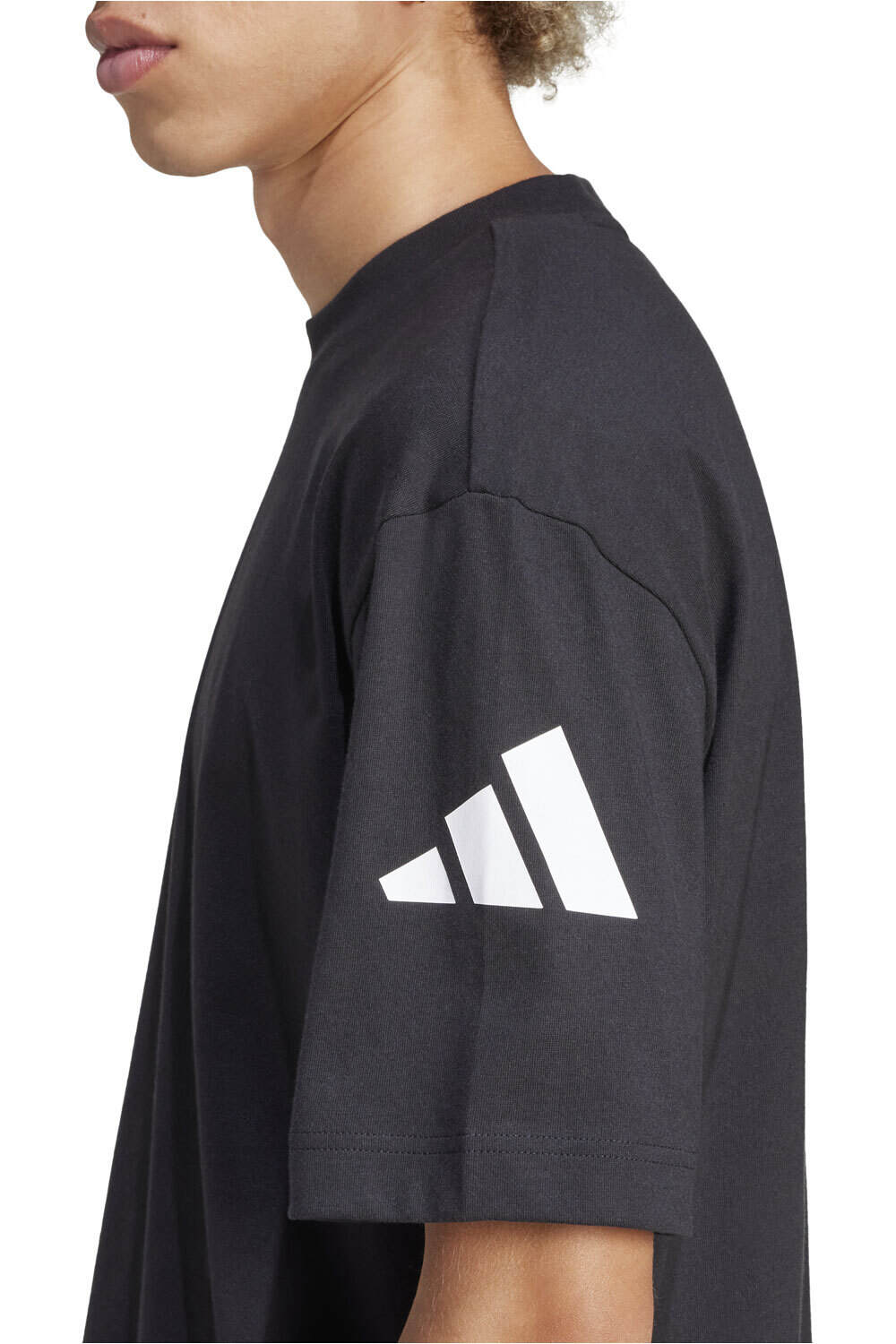adidas camiseta manga corta hombre ESSENTIALS LOSE FIT THREE BAR NEGRO 04