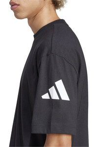 adidas camiseta manga corta hombre ESSENTIALS LOSE FIT THREE BAR NEGRO 04