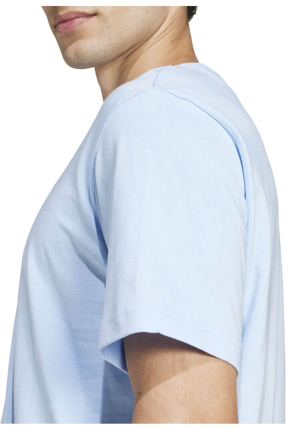 adidas camiseta manga corta hombre ESSENTIALS SMALL LOGO AZUL vista detalle