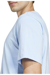 adidas camiseta manga corta hombre ESSENTIALS SMALL LOGO AZUL vista detalle