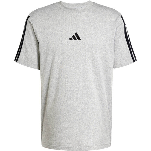 adidas camiseta manga corta hombre ESSENTIALS THREE STRIPES GRIS