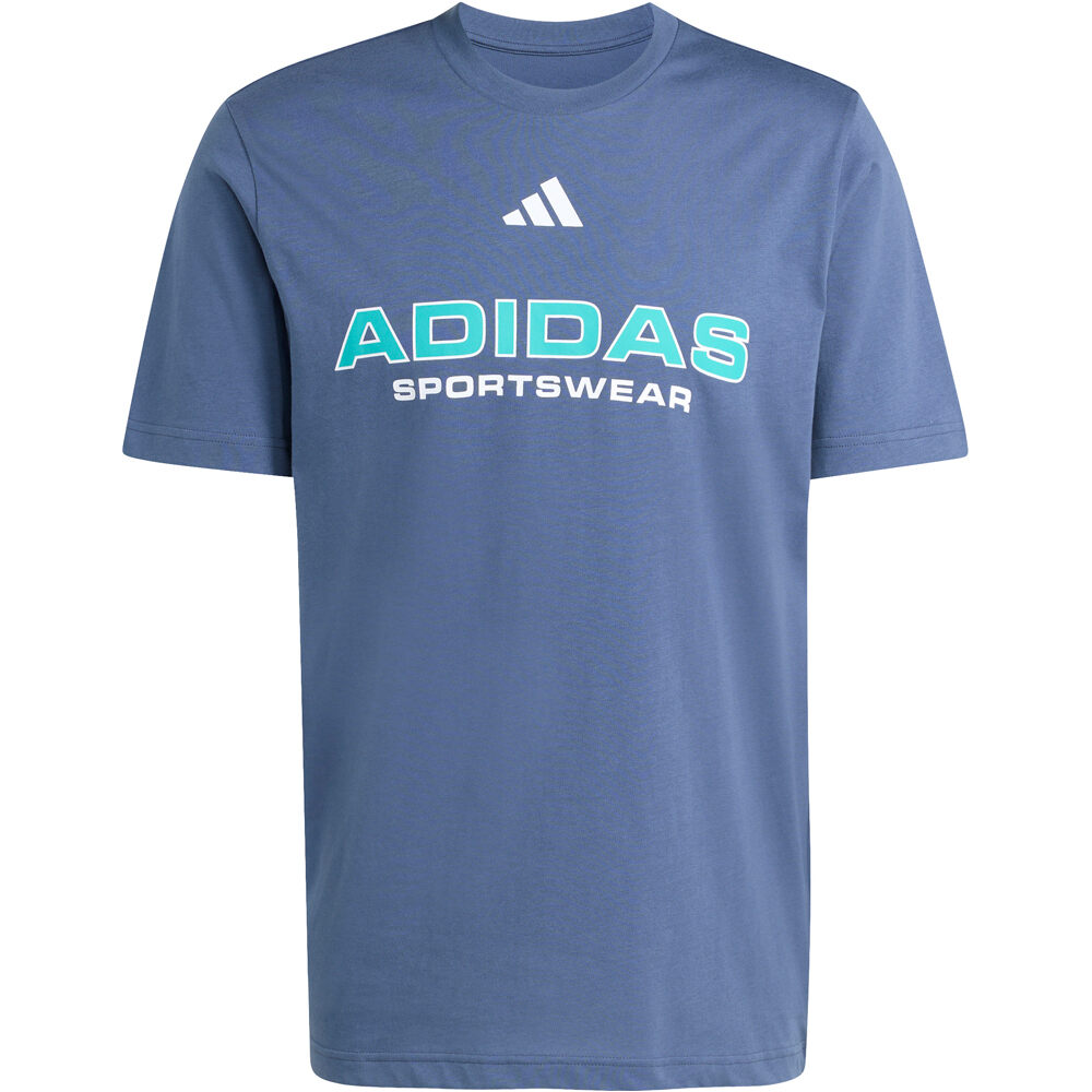 adidas camiseta manga corta hombre HOUSE OF TIRO LINEAR GRAPHIC AZUL 05