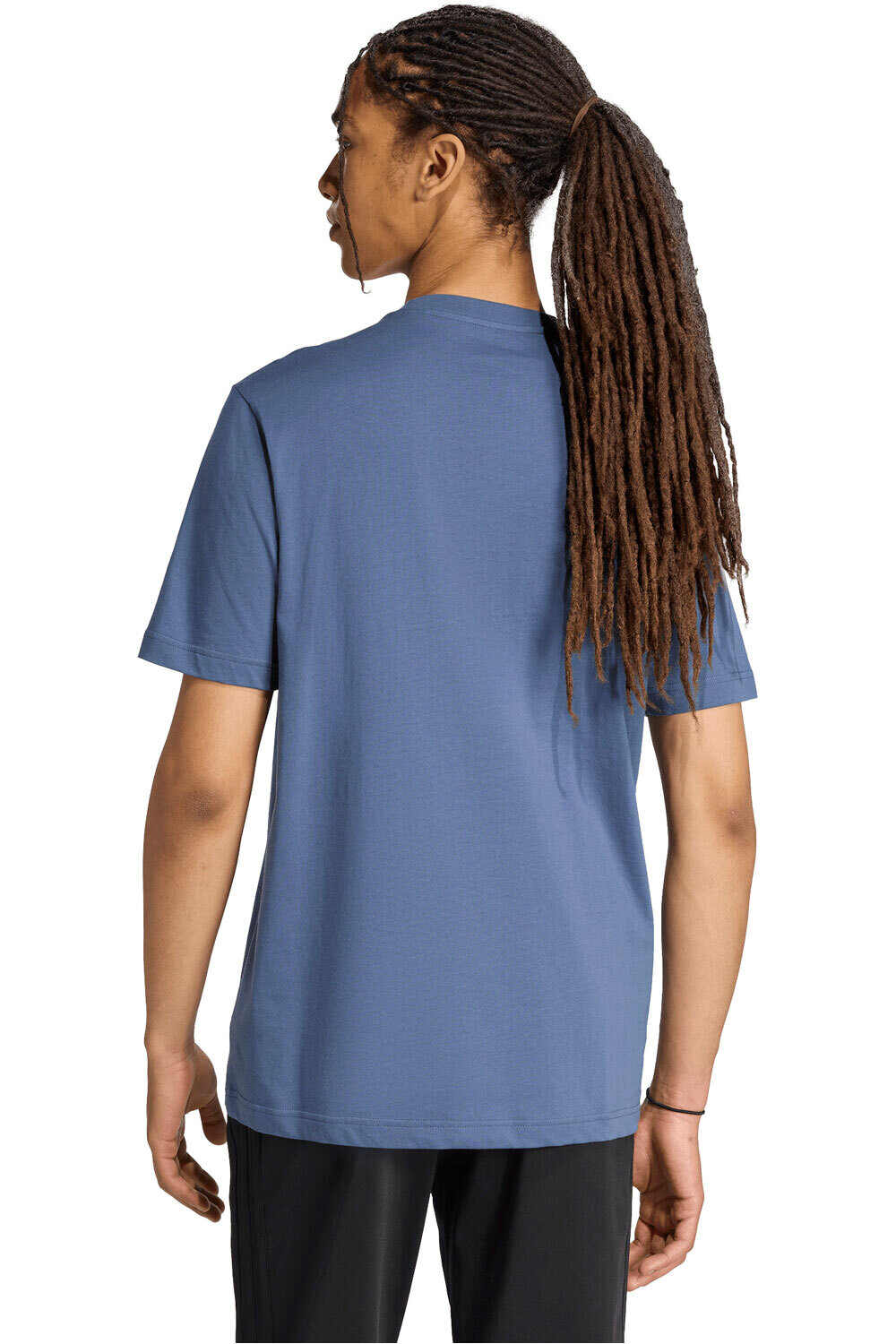 adidas camiseta manga corta hombre HOUSE OF TIRO LINEAR GRAPHIC AZUL vista trasera