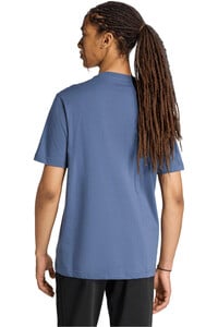 adidas camiseta manga corta hombre HOUSE OF TIRO LINEAR GRAPHIC AZUL vista trasera