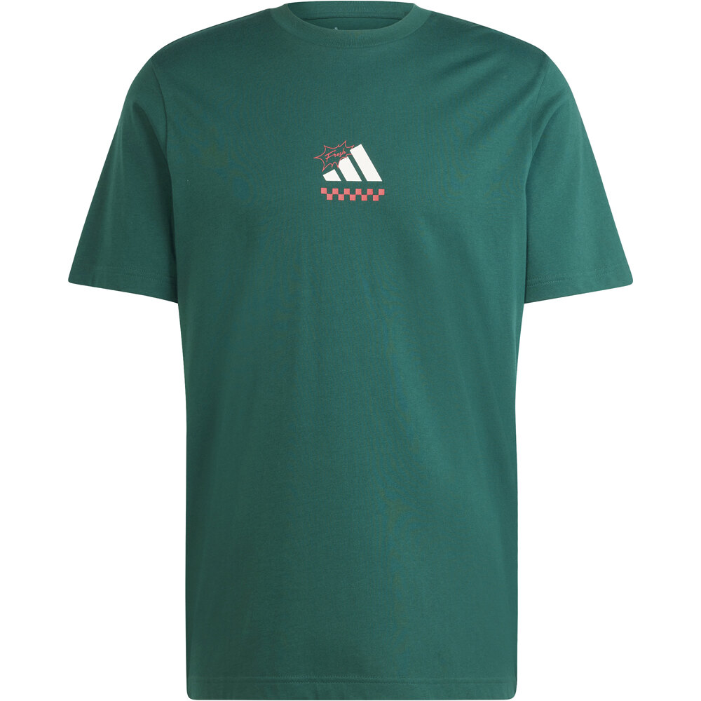 adidas camiseta manga corta hombre LOUNGE PIZZA GRAPHIC VERDE 05