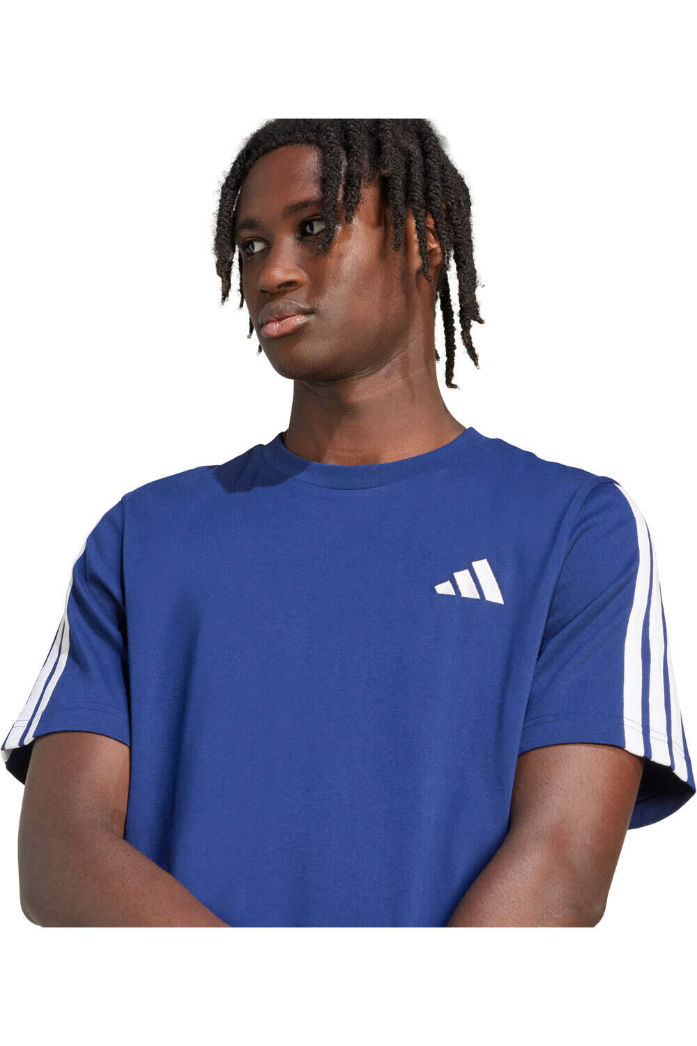 adidas camiseta manga corta hombre MEN 3-STRIPES AZUL 04